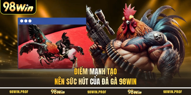 Điểm mạnh tạo nên sức hút của đá gà 98WIN